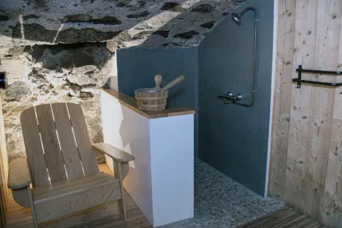 espace détente au sauna gîte de la retorderie