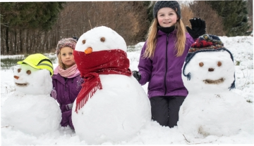 bonhomme de neige au gîte de la retorderie